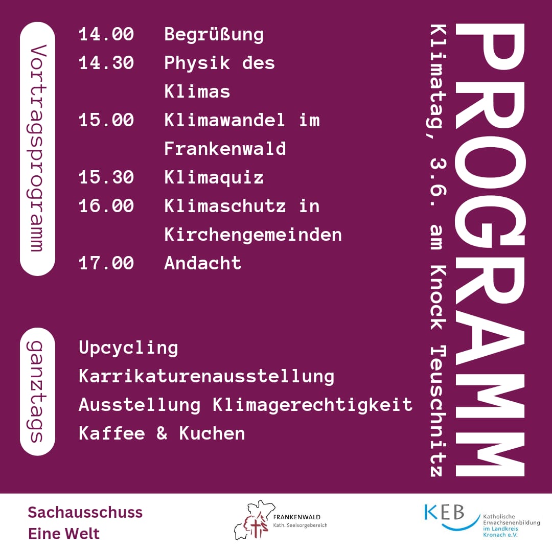 Klimatag 1.6.2023 am Knock Plakat